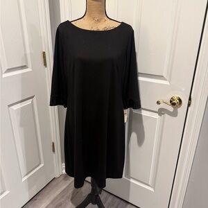 New with Tags Jessica Howard Black Midi Dress with Sequin Cuffs.